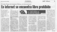 En internet se encuentra libro prohibido  [artículo] Pedro Vega.