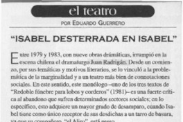 "Isabel desterrada en Isabel"  [artículo] Eduardo Guerrero.