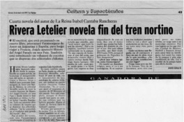 Rivera Letelier novela fin del tren nortino  [artículo] Andrés Gómez B.
