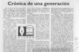 Crónica de una generación  [artículo] Filebo.