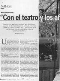 "Con el teatro y los afectos no se transa"  [artículo] Patricia Corona.