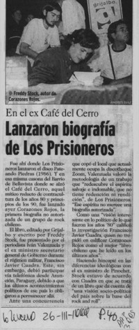 Lanzaron biografía de Los Prisioneros  [artículo].