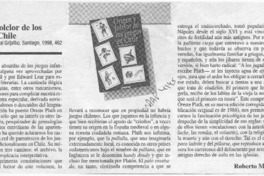 Origen y folclor de los juegos en Chile  [artículo] Roberto Merino.