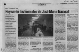 Hoy serán los funerales de José María Navasal