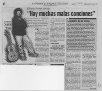 "Hay muchas malas canciones"  [artículo] Rafael Valle M.