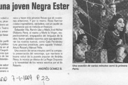 La fiesta de una joven negra Ester  [artículo] Andrés Gómez B.