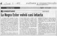 La negra Ester volvió casi intacta  [artículo] Andrés Gómez B.