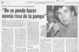 "No se puede hacer novela rosa de la pampa"  [artículo] Andrés Gómez B.