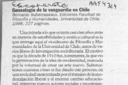 Genealogía de la vanguardia en Chile  [artículo].