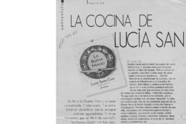 La Cocina de Lucia Santa Cruz  [artículo].
