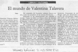 El mundo de Valentina Talavera