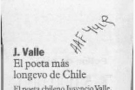 El Poeta más longevo de Chile  [artículo].