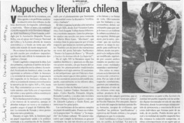 Mapuches y literatura chilena