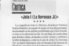 "Jota I (La hermana Ji)  [artículo] Carola Oyarzún.