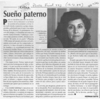 Sueño paterno  [artículo] Hernán Soto.
