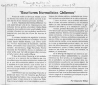 "Escritores normalistas chilenos"  [artículo] Alejandro Witker.