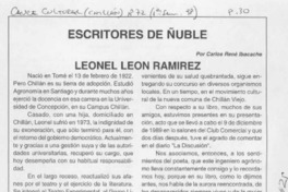 Leonel León Ramírez  [artículo] Carlos René Ibacache.