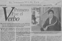 Primero fue el verbo  [artículo].