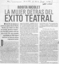 La mujer detrás del éxito teatral  [artículo] Claudia Guzmán V.