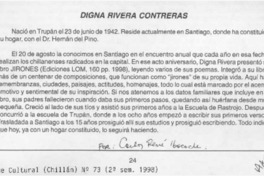 Digna Rivera Contreras  [artículo] Carlos René Ibacache.