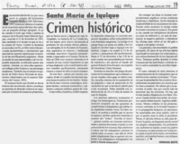 Crimen histórico  [artículo] Hernán Soto.