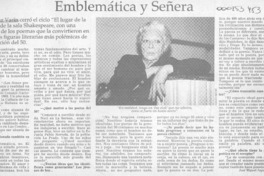 Emblemática y señera  [artículo] José Miguel Izquierdo S.