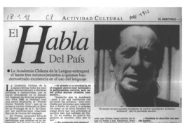 El habla del país  [artículo] José Miguel Izquierdo.