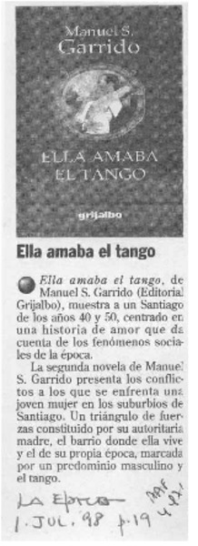 Ella amaba el tango  [artículo].