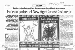 Falleció padre del new age Carlos Castaneda  [artículo].