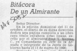 Bitácora de un almirante  [artículo] Rodrigo García Márquez.