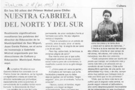 Nuestra Gabriela del norte y del sur  [artículo].