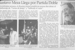 Gustavo Meza llega por partida doble  [artículo].