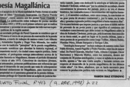 Poesía magallánica  [artículo] Ramón Díaz Eterovic.