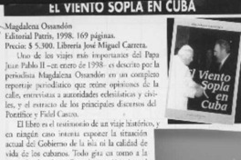 El viento sopla en Cuba  [artículo] Ana María Valdivieso.