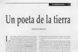 Un poeta de la tierra  [artículo] Cristián Vila Riquelme.