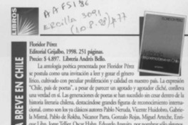 Antología del poema breve en Chile  [artículo] Andrea Kottow.
