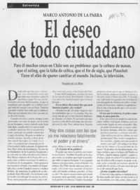 El deseo de todo ciudadano  [artículo] Valeria de los Ríos.