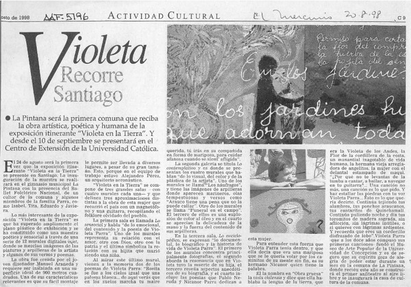 Violeta recorre Santiago  [artículo].