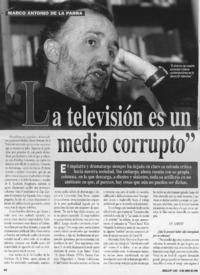 "La televisión es un medio corrupto"  [artículo] Milena Skoknic L.