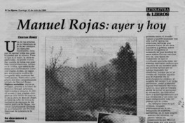 Manuel Rojas, ayer y hoy  [artículo] Cristián Gómez.