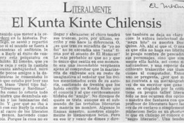 El Kunta Kinte chilensis  [artículo] L. L.