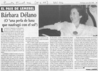 Bárbara Délano  [artículo] Pedro Lemebel.