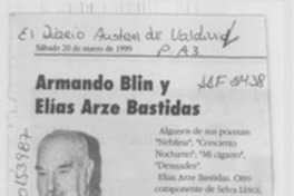 Armando Blin y Elías Arze Bastidas