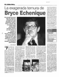 La exagerada ternuna de Bryce Echenique  [artículo] Andrés Gómez B.