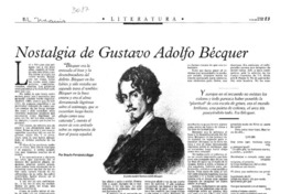 Nostalgia de Gustavo Adolfo Bécquer  [artículo] Braulio Fernández Biggs.