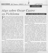 Algo sobre Oscar Castro en Pichilemu  [artículo] José Arraño Acevedo.