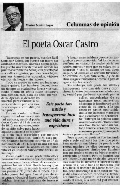El poeta Oscar Castro