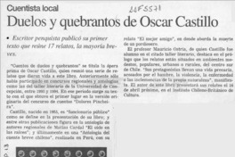 Duelos y quebrantos de Oscar Castillo  [artículo].