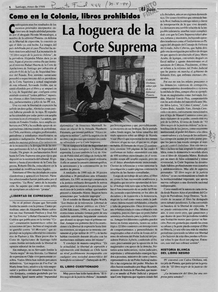 La hoguera de la corte suprema  [artículo] Roberto Ortiz.