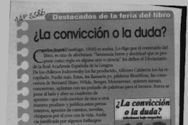 La convicción o la duda?  [artículo] Gabriel Castro Rodríguez.